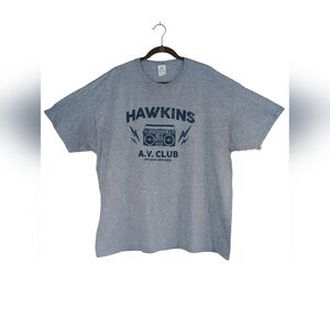 Stranger Things Hawkins High School Netflix Show Gray Tee
